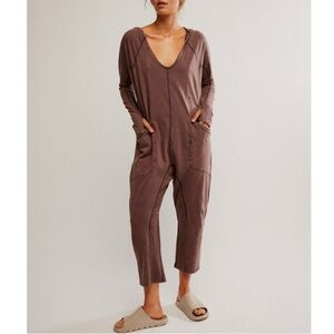 FP Movement Hot Shot Long-Sleeve Onesie in the color Dark Espresso size XS/NWT